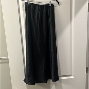 Black Maxi A-Line Skirt for Cocktail